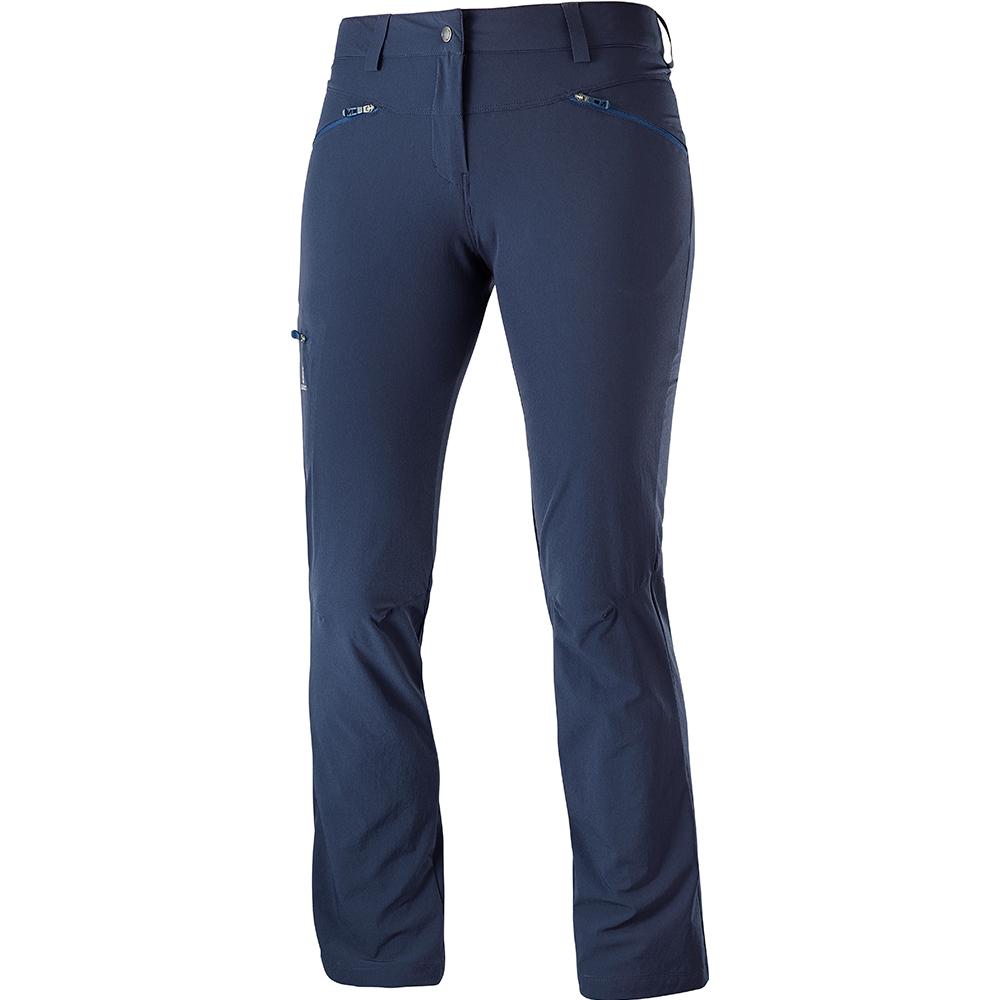 SALOMON WAYFARER STRAIGHT W Philippines - Women's Pants - Navy | 350271-FTQ